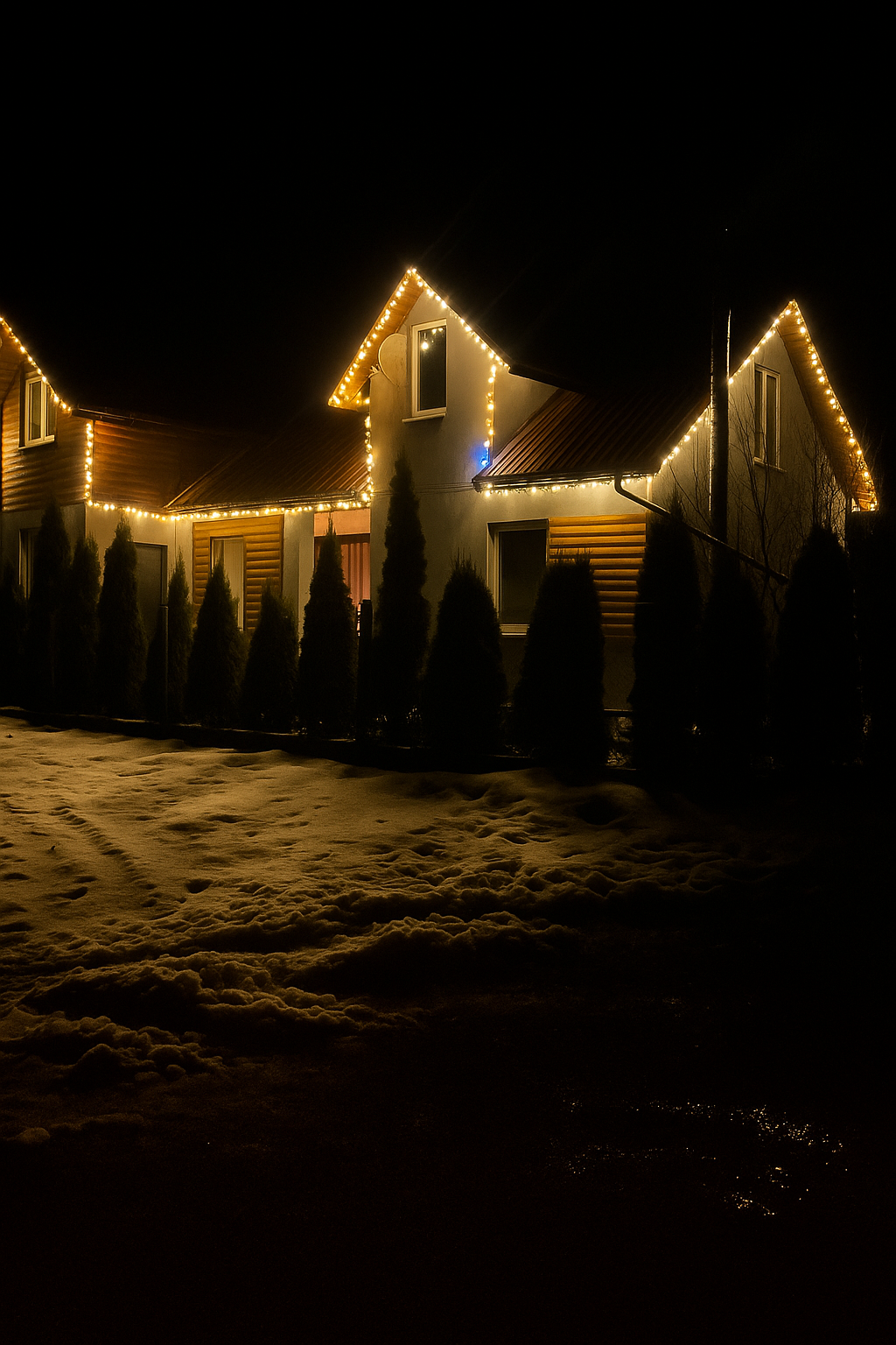 Линейная гирлянда для контурного освещения зданий