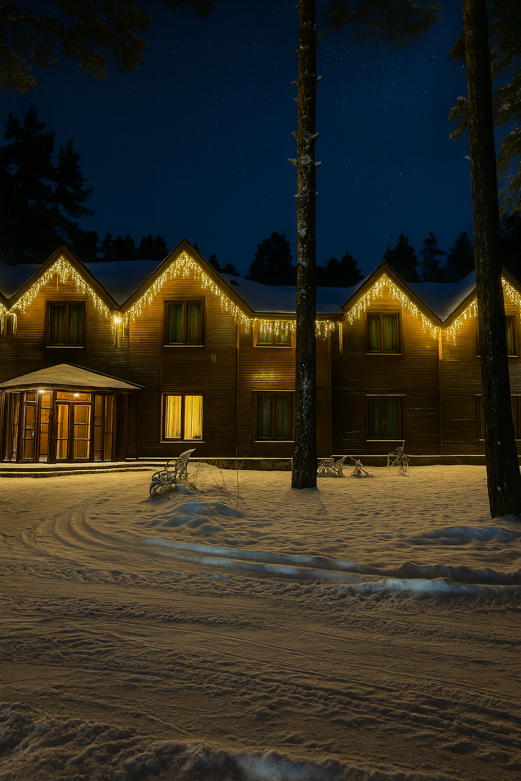 Украшение фасада бахромой